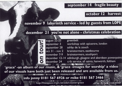 Flyer 'cow' Sept-Dec 1997 back